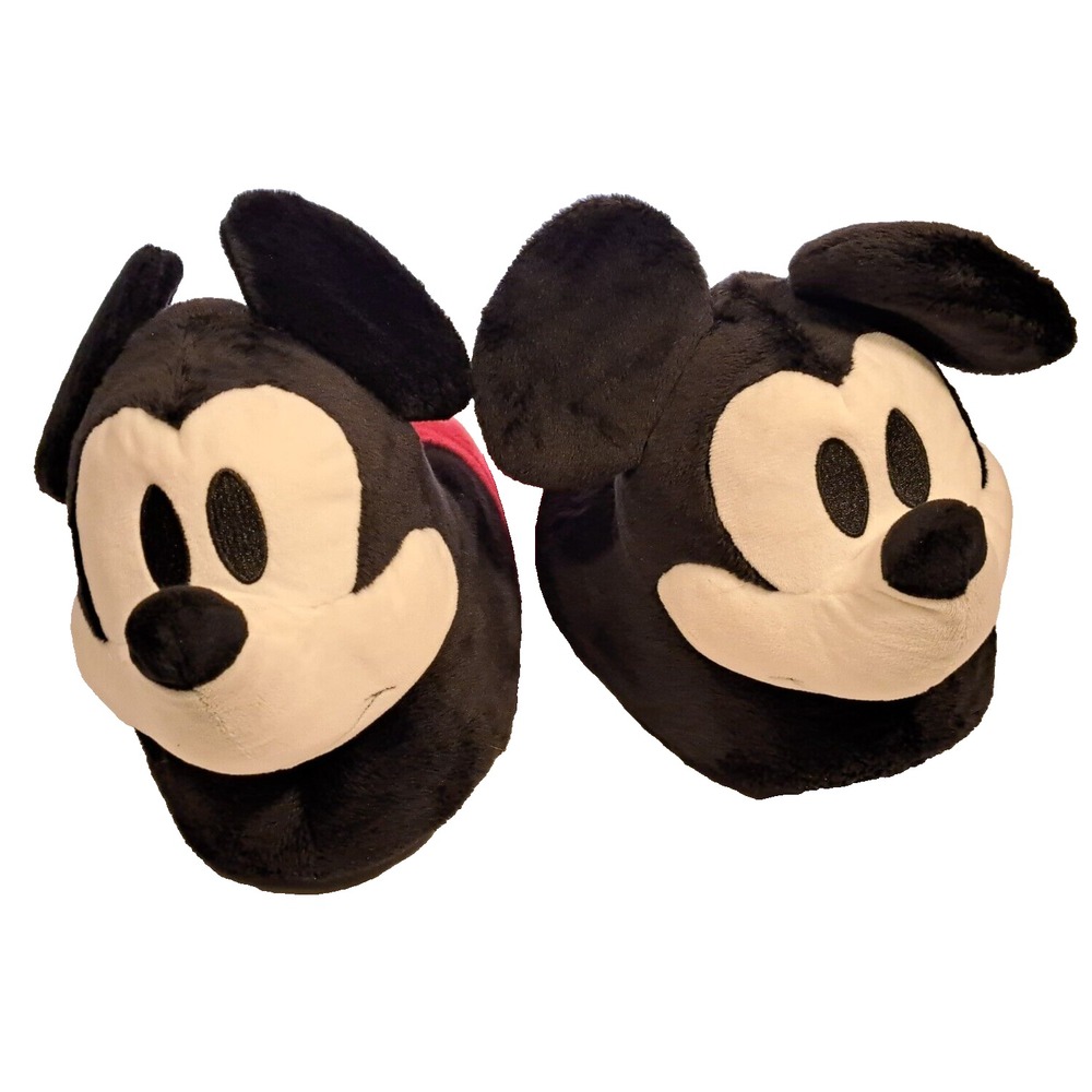 Mickey Mouse Slippers Disney Retro 100 Kids Large Women's 5/6